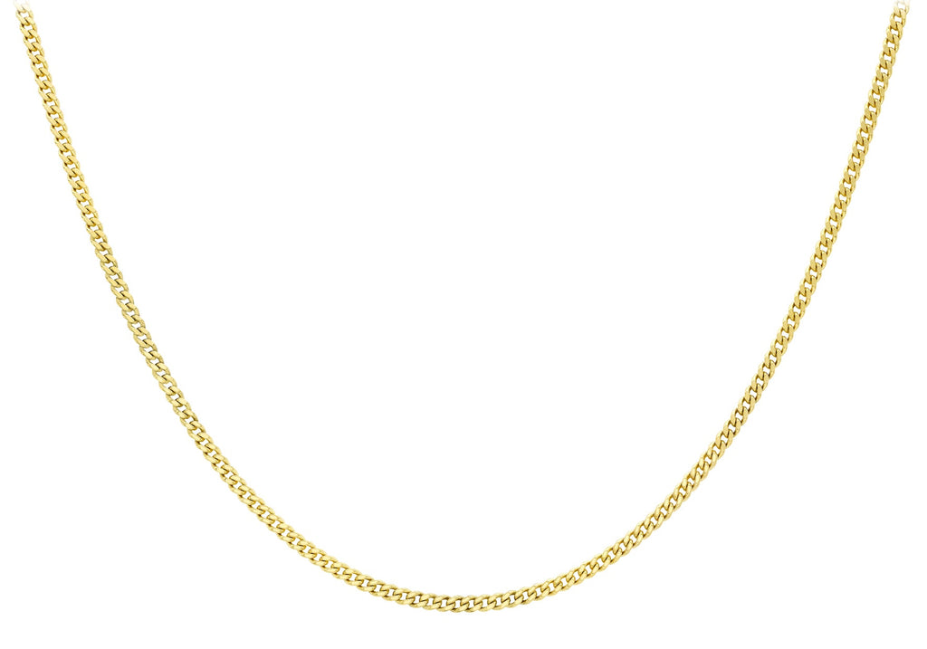 9K Yellow Gold Diamond Cut Necklace