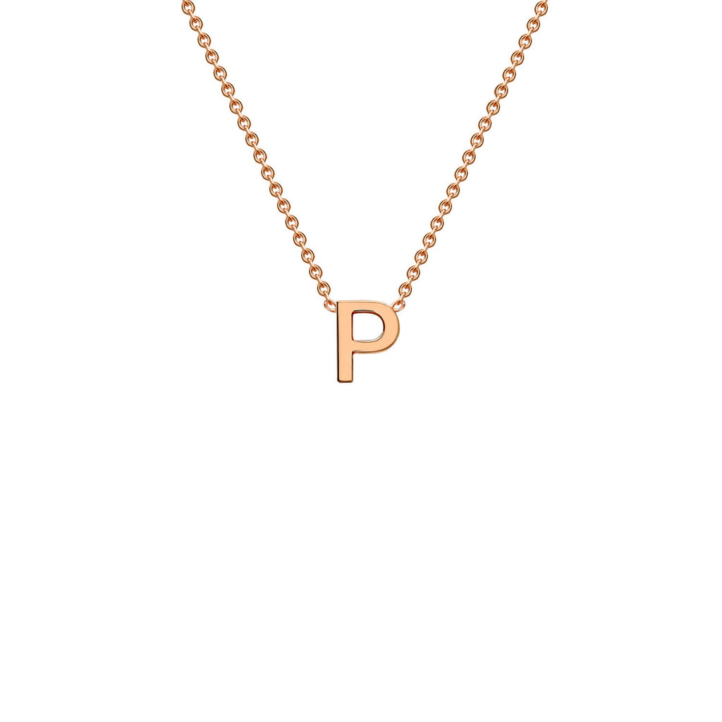 "P" Rose Gold Initial Necklace