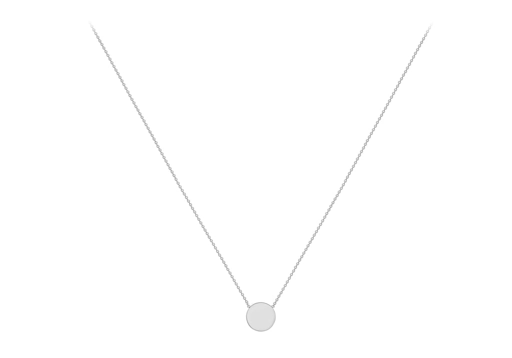 9K White Gold Silver Necklace