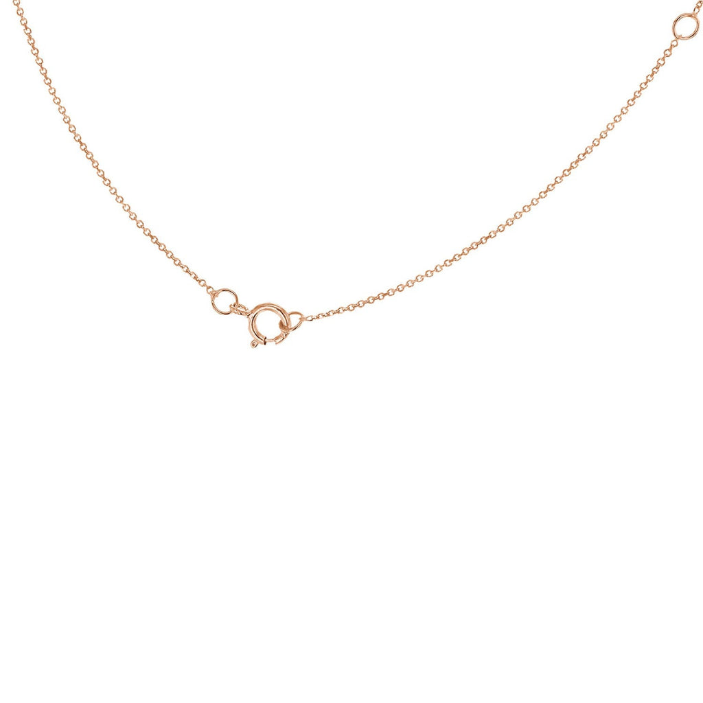 9ct Rose Gold 'B' Initial Adjustable Letter Necklace 38/43cm - Regarde Jewellers