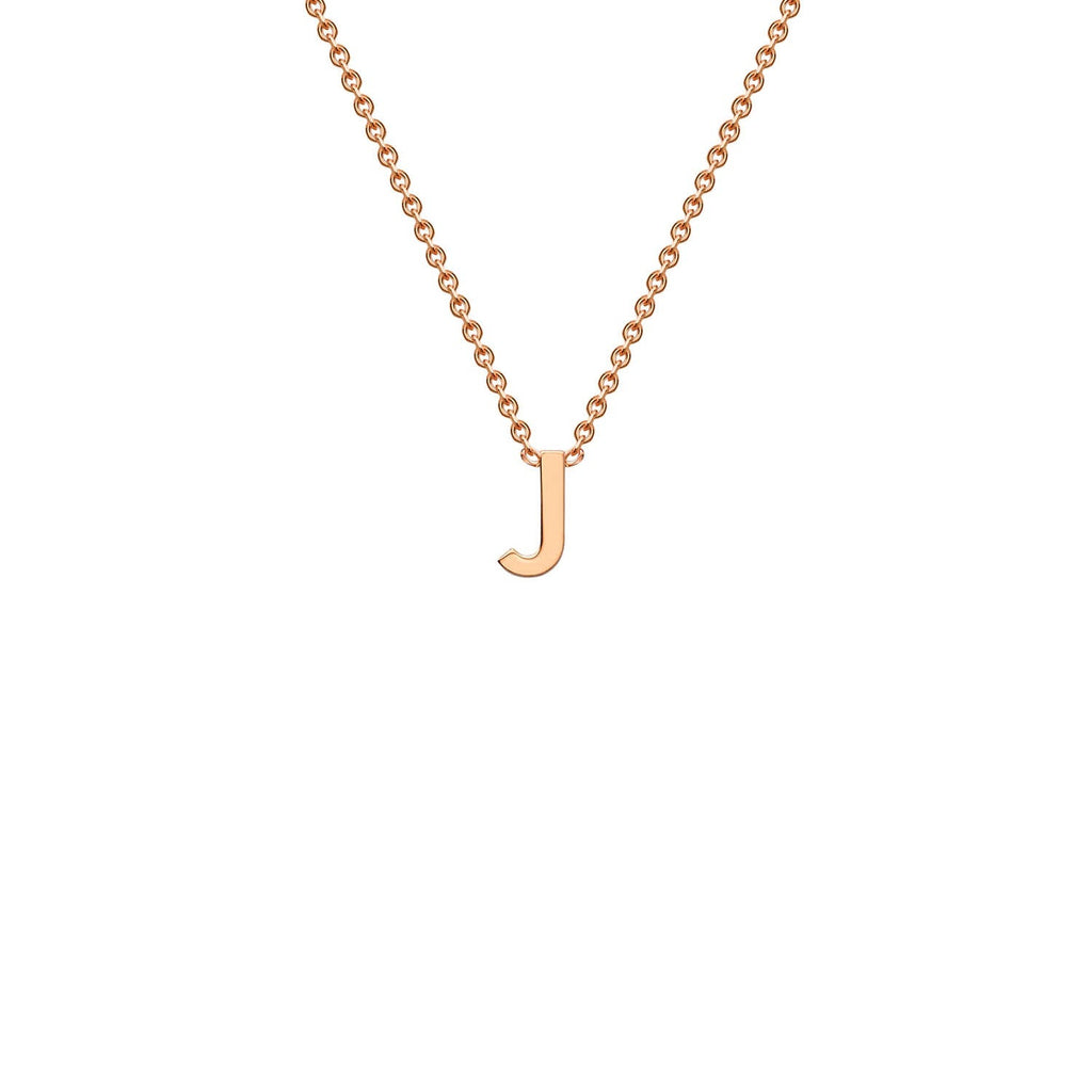 9ct Rose Gold 'J' Initial Adjustable Letter Necklace 38/43cm - Regarde Jewellers