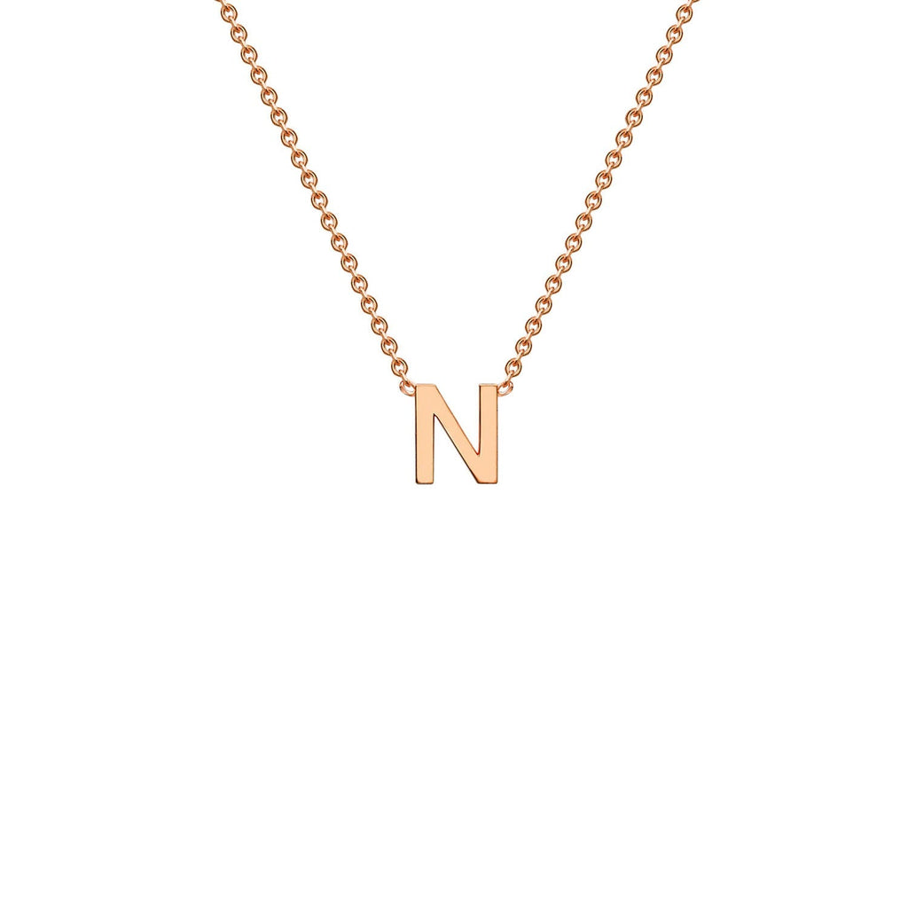 9ct Rose Gold 'N' Initial Adjustable Letter Necklace 38/43cm - Regarde Jewellers