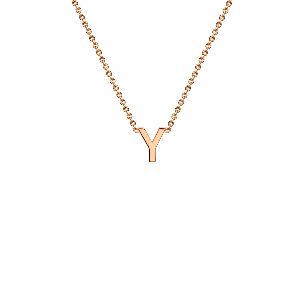 9ct Rose Gold 'Y' Initial Adjustable Letter Necklace 38/43cm - Regarde Jewellers