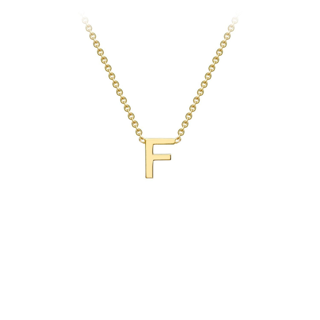 9ct Yellow Gold 'F' Initial Adjustable Letter Necklace 38/43cm - Regarde Jewellers