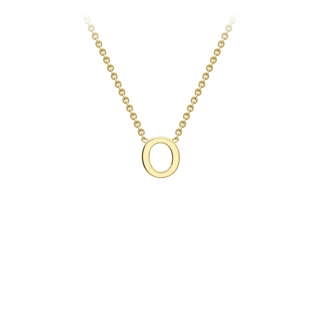 9ct Yellow Gold 'O' Initial Adjustable Letter Necklace 38/43cm - Regarde Jewellers