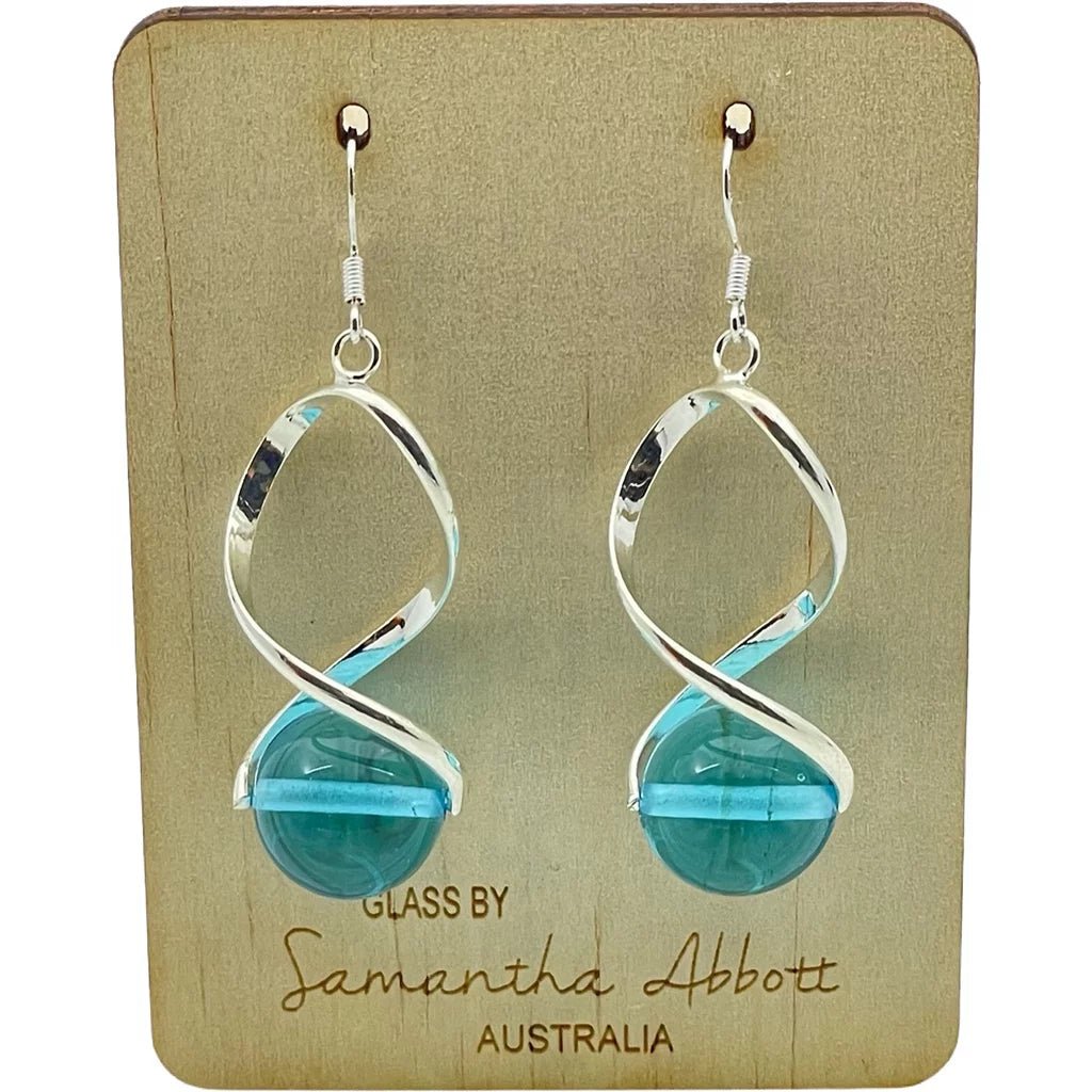 Bombay Sapphire Twist Drop Earrings - Regarde Jewellers