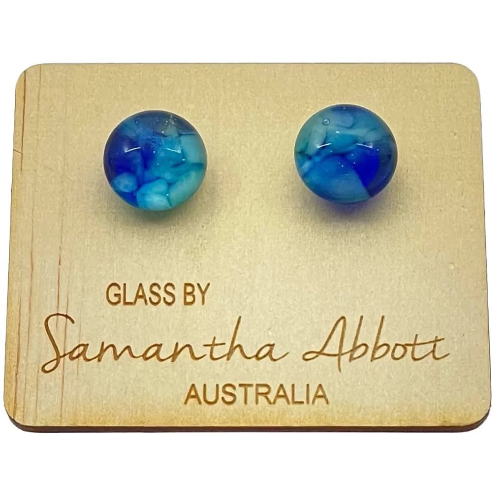 Denim Blue Stud Earrings - Regarde Jewellers