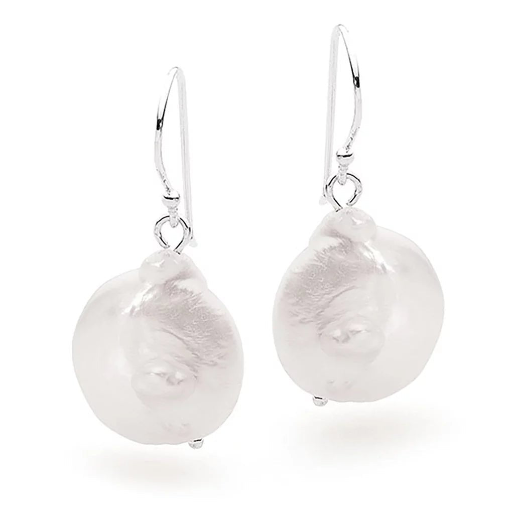 Freshwater Coin Pearl Earrings - Regarde Jewellers