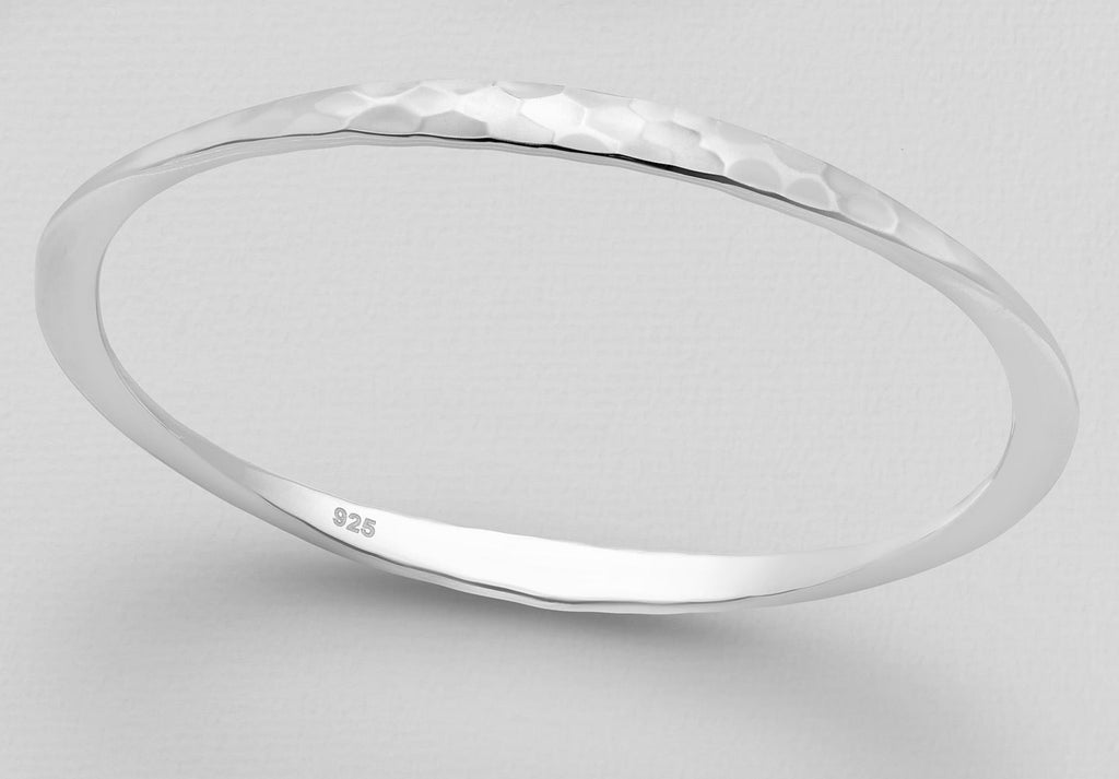 Silver Hammered Bangle - Regarde Jewellers