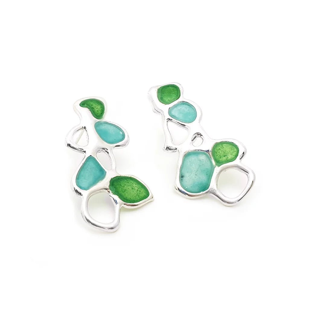 Vitro Blue & Green Earrings - Regarde Jewellers